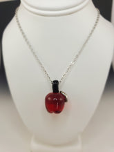 Load image into Gallery viewer, Idunn's Apple Pendant - Red Delicious and White Gold