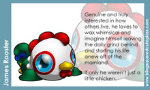 Load image into Gallery viewer, James Rooster Hand Sculpted Glass Figure