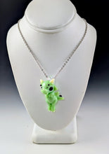Load image into Gallery viewer, Jade Dragon Hand Sculpted Glass Pendant