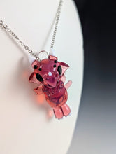 Load image into Gallery viewer, Cerise Dragon Hand Sculpted Glass Pendant