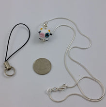 Load image into Gallery viewer, Cynthia Cow Hand Sculpted Glass Pendant
