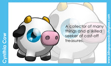 Load image into Gallery viewer, Cynthia Cow Hand Sculpted Glass Pendant