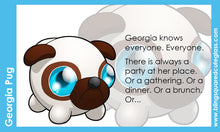 Load image into Gallery viewer, Georgia Pug Hand Sculpted Glass Figure