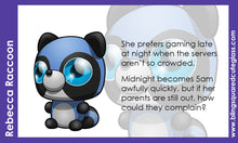 Load image into Gallery viewer, Rebecca Raccoon Hand Sculpted Glass Figure