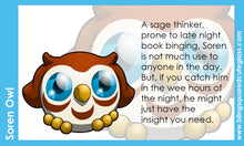 Load image into Gallery viewer, Soren Owl Hand Sculpted Glass Figure