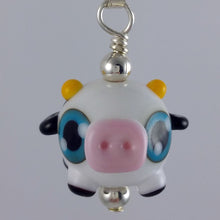 Load image into Gallery viewer, Cynthia Cow Hand Sculpted Glass Pendant