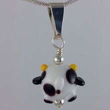 Load image into Gallery viewer, Cynthia Cow Hand Sculpted Glass Pendant