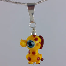 Load image into Gallery viewer, Geoffrey Giraffe Hand Sculpted Glass Pendant