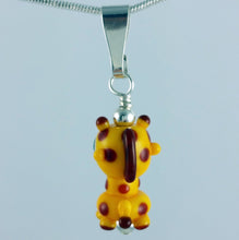 Load image into Gallery viewer, Geoffrey Giraffe Hand Sculpted Glass Pendant