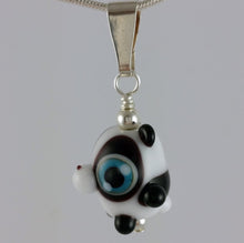 Load image into Gallery viewer, Johnny Panda Hand Sculpted Glass Pendant